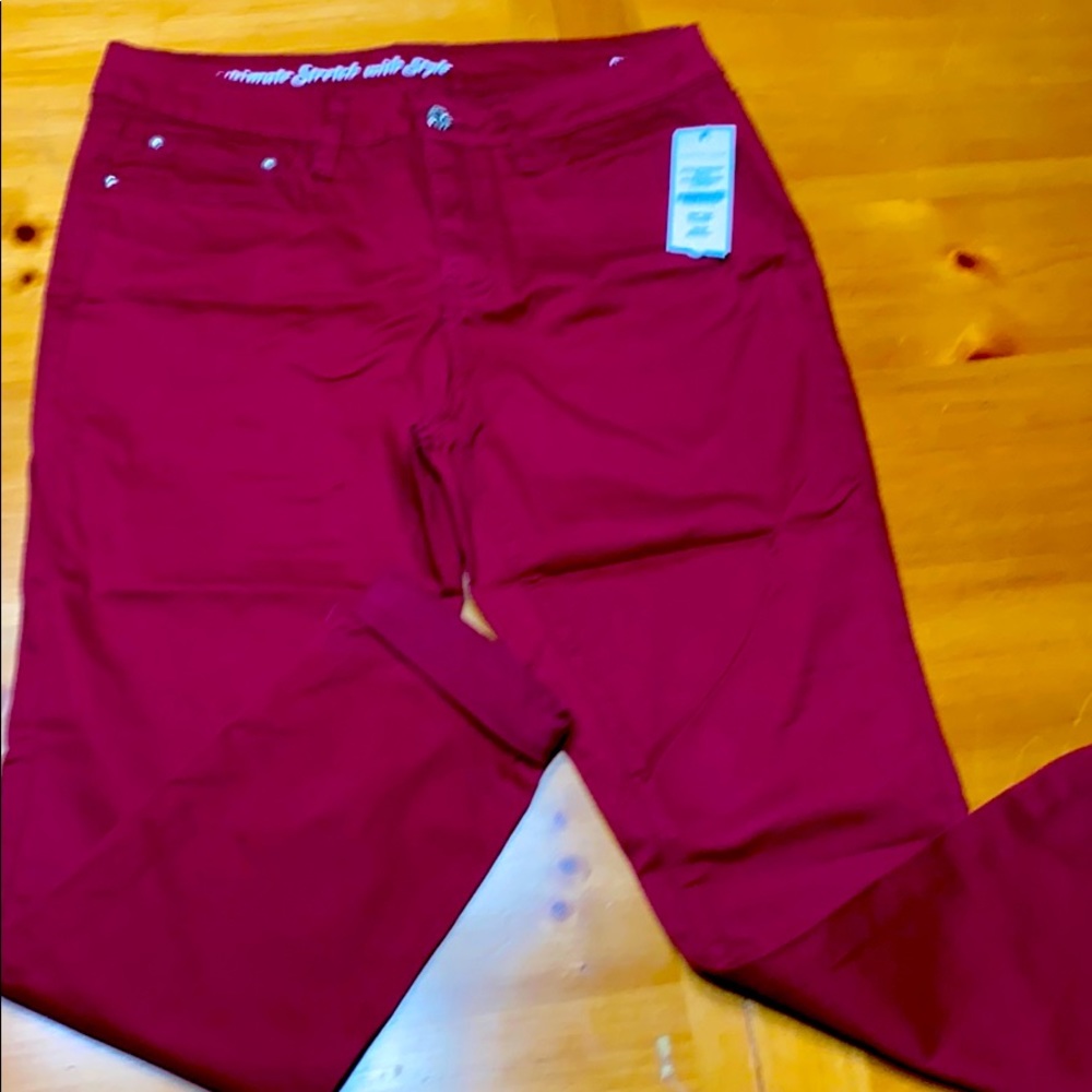 Signature Studio maroon pants